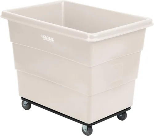Vista 8 de Global Industrial 16 Bushel caja de plástico a granel camión, base de chasis de acero, 1000 libras. de capacidad, 4 in ruedas de goma que no maran