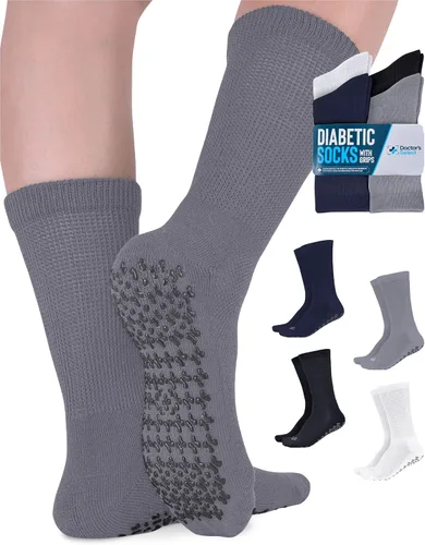Vista 9 de Doctor's Select® Diabetic Socks for Men and Women - Non-Binding Neuropathy Socks for Diabetics Men Non Grip & Grip Socks
