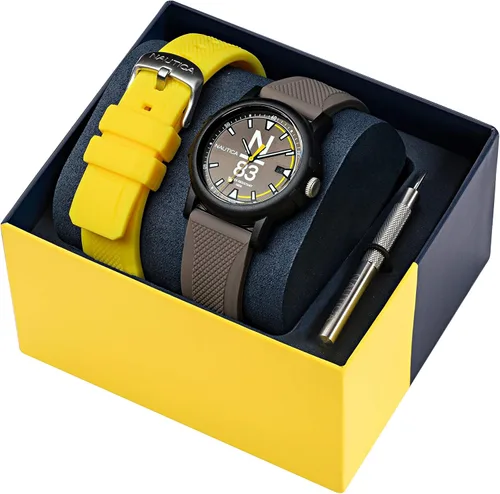 Vista 5 de Nautica - Reloj casual de cuarzo para hombre, color gris, 20 (modelo NAPEPS107)