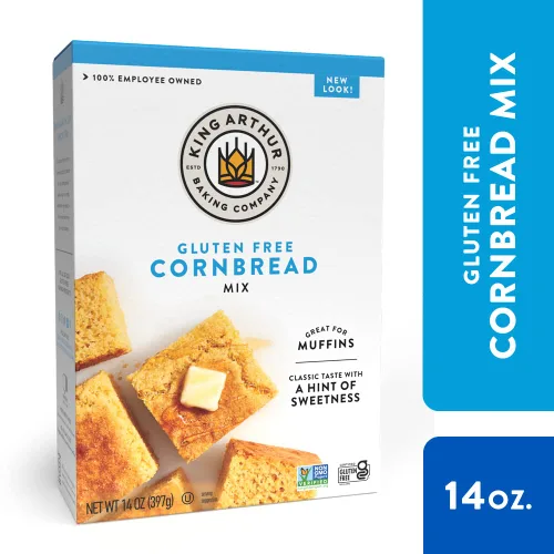 Vista 4 de King Arthur Mezcla de pan de maíz y muffins sin gluten, 14 onzas (paquete de 6)