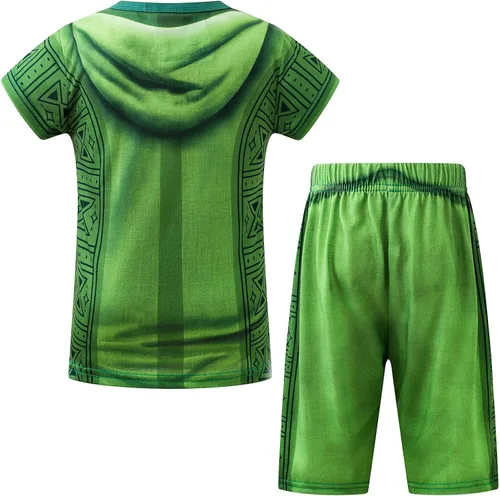 Vista 2 de AmzBarley Boys Bruno Costume Outfits Magic Family Cosplay Fancy Dress Up Kids Role Play Clothes Top and Shorts Set