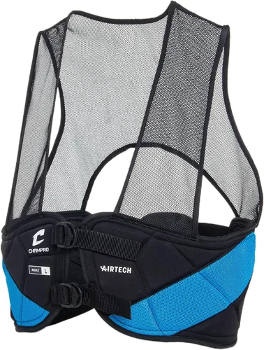 Vista 2 de Champro Air Tech - Chaleco de 3 costillas (negro, juvenil/pequeño), cuerpo negro, juvenil S