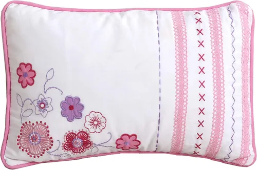 Vista 8 de [Usado] Juego de ropa de cama de algodón de 6 piezas con estampado de corazones, mariposas y lunares, a rayas, rosa, morado, blanco, de algodón