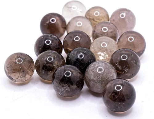 Vista 3 de 0.787 in Claro Marrón Ahumado Cuarzo Esfera Pulido Natural Brillante Translúcido Piedra Preciosa Cristal Mineral Decoración Bola - China (1PC)