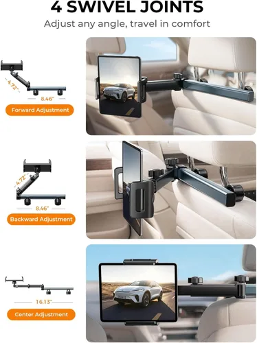 Vista 3 de LISEN Soporte para iPad Montaje para Automóvil Elementos Esenciales para Viajes por Carretera Actividades para Niños, Accesorios de Automóvil