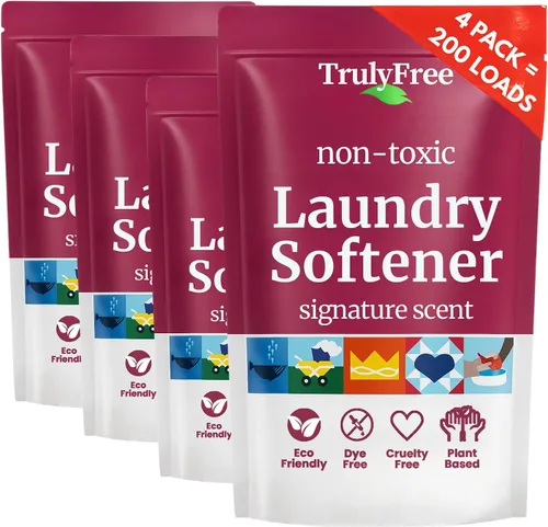 Vista 10 de Truly Free Suavizante de telas natural, no tóxico para pieles sensibles de bebés y niños, acondicionador suavizante de ropa a base de plantas