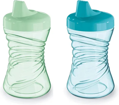 Vista 2 de NUK Fun Grips - Vaso para sorber con boquilla dura, 10 onzas