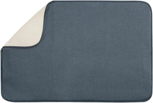 Vista 6 de InterDesign iDry – tapete para encimera de cocina, mini, absorbente, para secado de platos, Mocha, M Absorbent