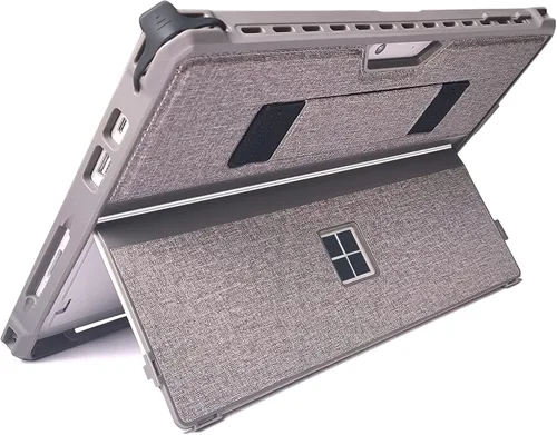 Vista 8 de Funda protectora resistente para Microsoft Surface Pro 7+/7/6/5/4/LTE de 12.3", con soporte para lápiz capacitivo y correa de mano, compatible