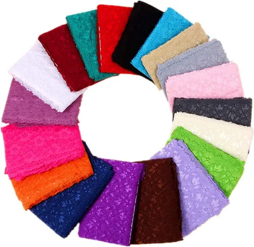 Vista 3 de MSCFTFB Cinta bordada de flores de encaje elástico de 5 yardas de ancho de 6.3 pulgadas de ancho para decoración de ropa, manualidades, boda, baby