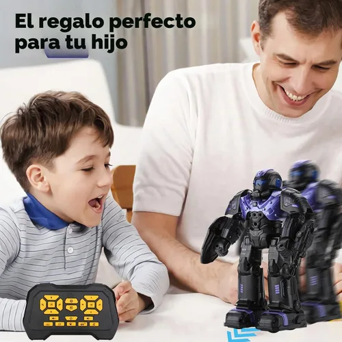 Vista 2 de Robot de juguete RC para niños de 3, 4, 5, 6, 7, 8, robot programable inteligente con detección de gestos, robot de control remoto para niños