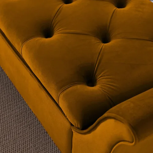 Vista 7 de Banco de almacenamiento de terciopelo para dormitorio otomano, banco de cama tapizado con botones para dormitorios, tamaño King con brazos