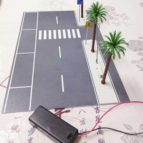 Vista 8 de Diorama 1/64 Coche Garaje Modelo LED Iluminación Estacionamiento Coche Ciudad Carretera Escena Modelo Juguete