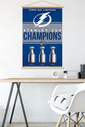Vista 5 de Trends International NHL Tampa Bay Lightning - Póster de pared con marco magnético