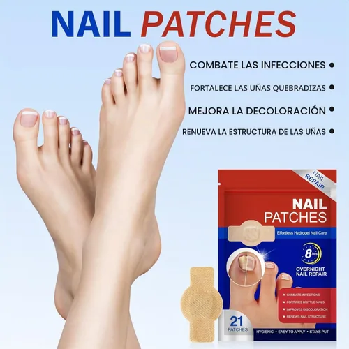 Vista 3 de Parches de uñas, parches de uñas para uñas de los pies, parches de tratamiento de uñas extra fuertes, yesos de uñas extra fuertes de 8 horas