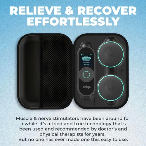Vista 9 de Chirp Halo - Estimulador muscular inalámbrico - Dispositivo EMS portátil para recuperación muscular, alivio del dolor y entrenamiento de fuerza