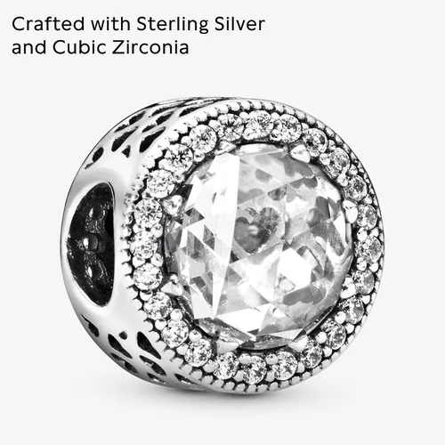 Vista 3 de Pandora Bead 791725CZ radiante de la mujer corazones