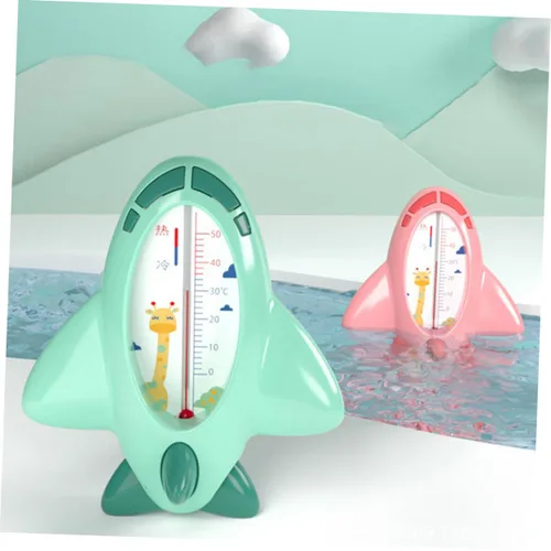 Vista 9 de TOYANDONA Termómetro de agua de baño verde plano de dibujos animados seguro PP Material recién nacido flotante Detector de temperatura para baño
