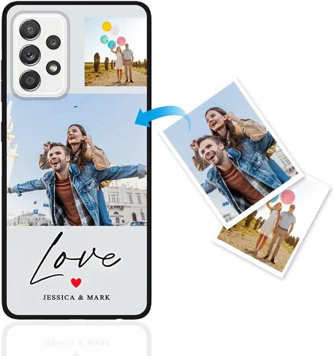Vista 13 de Funda de teléfono personalizada para Samsung Galaxy A52s 5G/Galaxy A52, funda para teléfono con foto, funda protectora de TPU suave, funda Black 1