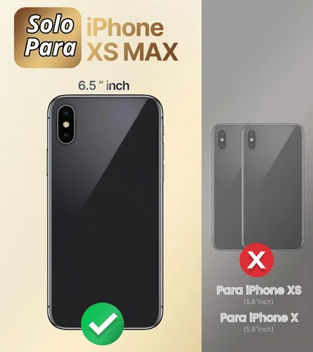 Vista 2 de XYZ para Funda de iPhone Xs Max con Soporte, Funda de Teléfono con Doble Soporte de Anillo, Funda de Amor-Corazón Linda de Lujo con Brillantina