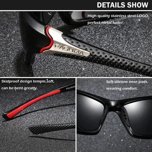 Vista 4 de Gafas de sol polarizadas para hombre ciclismo conducir pesca 100 protección UV