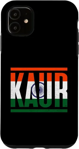 Vista 5 de Funda para iPhone 15 Kaur con apellido familiar y orgullo de la bandera de la India