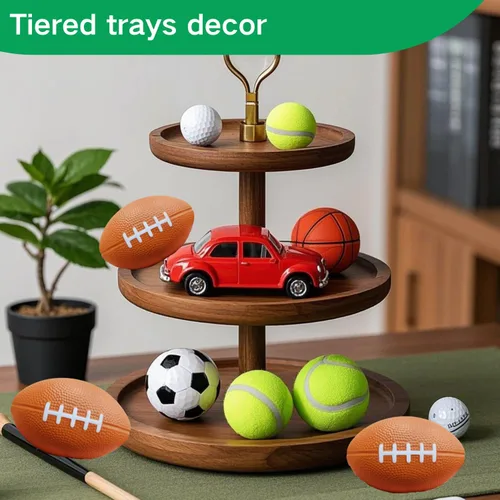 Vista 9 de ALISSAR Paquete de 6 mini pelotas de fútbol de 5.7 pulgadas, mini pelotas de fútbol de espuma para decoración de fiesta de fútbol y superbowl