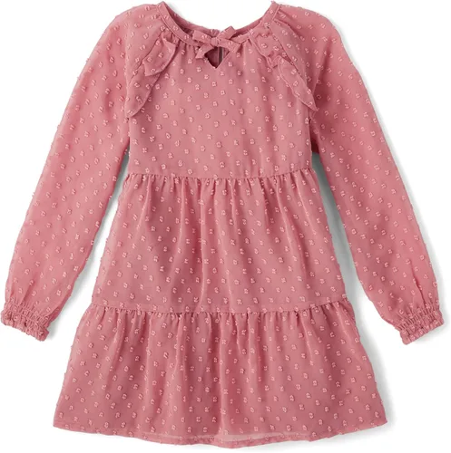 Vista 9 de Gymboree Vestidos escalonados de manga larga para niñas y niños pequeños Sugar Beet