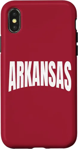 Vista 4 de Funda local tradicional para iPhone 15 Minimal Arkansas Rojo Blanco Fayetteville AR