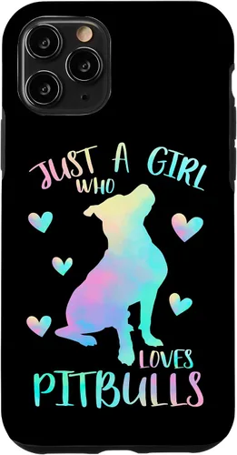 Vista 29 de Just a Girl Who Loves Pitbulls Watercolor Cute Pitbull Mama Case for iPhone 17
