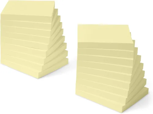 Vista 6 de Amazon Basics Notas adhesivas cuadradas, almohadillas autoadhesivas, 3 x 3 pulgadas, amarillo, paquete de 5, 100 hojas por bloc
