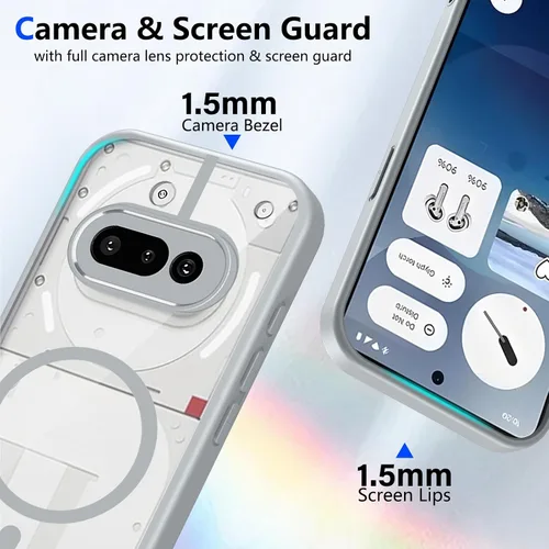 Vista 439 de Funda magnética transparente compatible con Xiaomi 17T, color negro 2 en 1 PC + TPU cubierta de teléfono a prueba de golpes, carcasa protectora