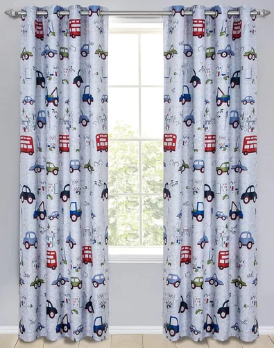 Vista 8 de GYROHOME Cortina de oscurecimiento de habitación con estampado de animales para niños y niños, con ojales, aislamiento térmico, ahorro de ruido, 2