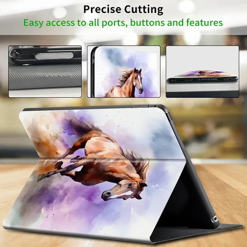 Vista 25 de Funda para tablet Kindle Fire 7 2019/2017 lanzamiento 9ª/7ª generación 7 pulgadas, ligera, protectora de piel sintética, cubierta inteligente