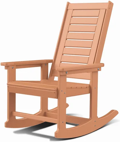 Vista 18 de GREENVINES Oversized Outdoor Rocking Chair, HDPE Rocker, Aqua
