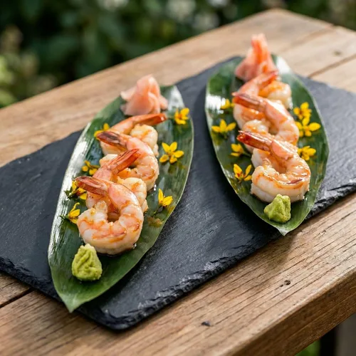 Vista 4 de Restaurantware Doja - Hojas de bambú de 11.8 x 3.5 pulgadas, 1000 hojas de bambú frescas, selladas al vacío, hojas ecológicas de bambú duraderas