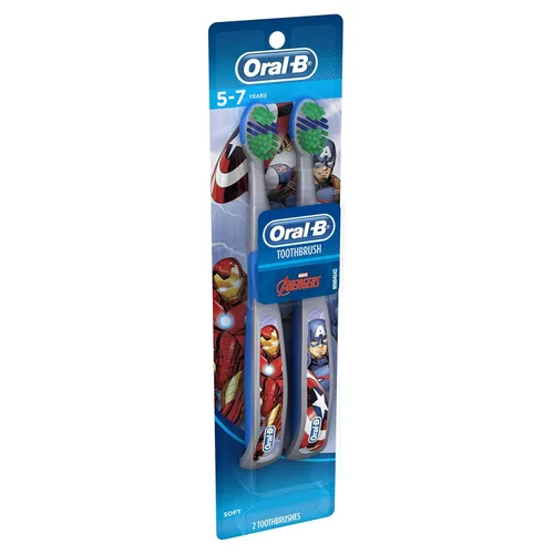 Vista 4 de Oral-B Pro-Health Stages Avengers Assemble Cepillo de dientes (suave) 5-7 años de edad, dos unidades.