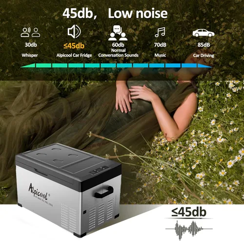 Vista 8 de Alpicool C30 Refrigerador portátil para automóvil, refrigerador de 12 voltios, refrigerador de auto de 28 cuartos (26.7 litros) de enfriamiento