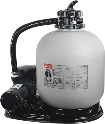 Vista 9 de XtremepowerUS Bomba de piscina con filtro de arena de 13 pulgadas, 3/4 HP, 2,400 GPH, enchufe temporizador GFCI incluido, válvula multipuerto, juego