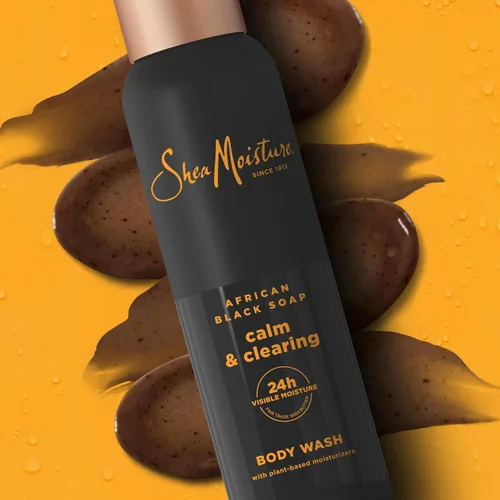 Vista 6 de SheaMoisture Jabón Africano Negro Limpiador corporal Calmante y clarificante para 24H de Humedad visible para una piel saludable y radiante 18 Oz