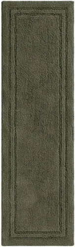 Vista 34 de Superior Cotton Washable Bath Rug, Non Slip Runner, 1 Piece Set, Black Absorbent Combed Cotton Bath Rug Runner or Rug Set, Bathroom Vanity or