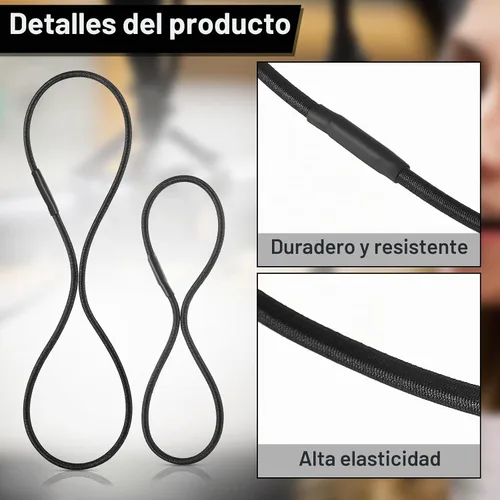 Vista 4 de Shappy - Anillo de goma para micrófono negro (8 unidades)