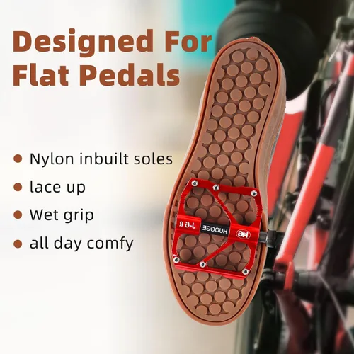 Vista 4 de Zapatos de ciclismo de montaña MTB para hombre, con pedales planos, adecuados para montar en bicicleta de montaña DH, enduro, cross, trail, BMX