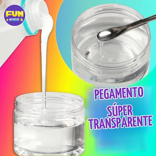 Vista 3 de FunKidz - Pegamento súper transparente de 1 galón, para todos los propósitos, proyectos de escuela, hogar, pegamento líquido, ideal para hacer limo