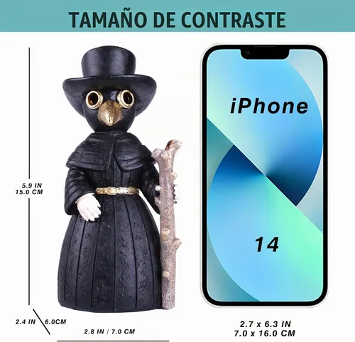 Vista 2 de Plague Doctor - Soporte para incienso 2027, con quemador de cono que los Artesanía hecha a mano para adorno de resina de escritorio, sala de yoga