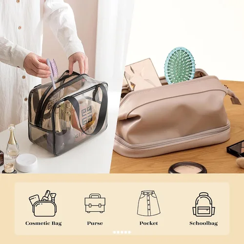 Vista 5 de Bituemly 4 mini cepillos para el pelo, cepillo desenredante de viaje para niñas, niños, mujeres, hombres, cepillo pequeño de bolsillo para cabello