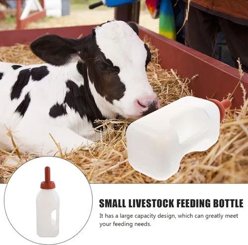 Vista 3 de Biberones de alimentación de cordero, botella de animales para mascotas, botella de leche de cabra, botella de leche de ternero, botella de bebida