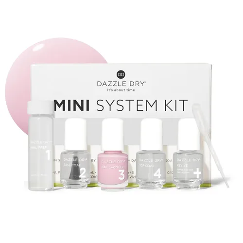 Vista 16 de Dazzle Dry Mini Kit Sistema de 4 Pasos - Carnival Coral, un coral brillante y contundente de cobertura completa. Crema de cobertura completa.