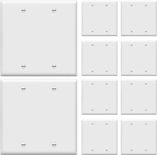 Vista 18 de ENERLITES - Placa de pared para ocultar dispositivos, acabado brillante, tamaño estándar 1 gancho 4.50 x 2.76 pulgadas, termoplástico de Negro