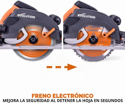 Vista 16 de Evolution Power Tools R185CCSX - Kit de sierra circular de pista multimaterial con pista de 40 pulgadas incluida, hoja TCT incluida, corta madera